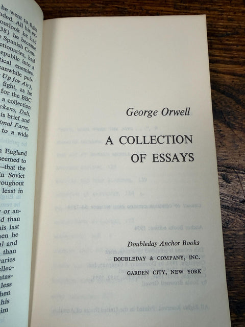 A Collection of Essays by George Orwell | Paperback 1954