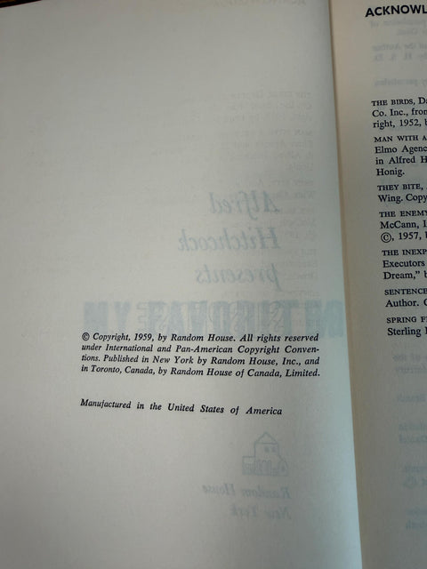 Alfred Hitchcock Presents: My Favorites in Suspense | Hardcover 1959