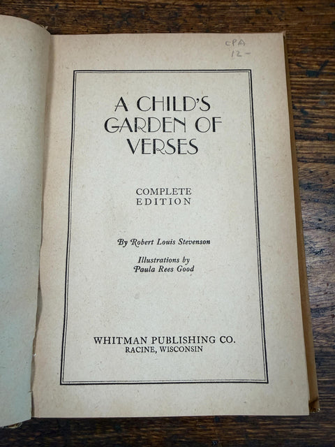 A Child’s Garden of Verses by Robert Louis Stevenson | Hardcover 1931