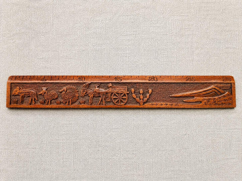 Taormina Carved Wooden Ruler