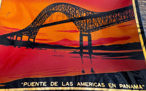 Set of 3 Scenic Glass Plates from Panama and Puerto Rico