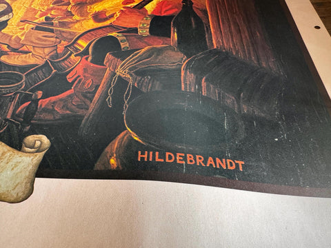 An Unexpected Party and Helm's Deep Prints by Hilderbrandt | 1977 Calendar Centerfold