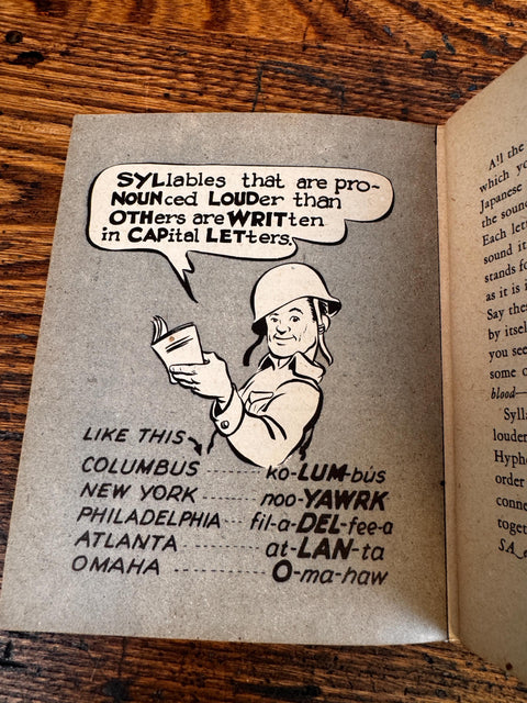 2 Vintage WWII Language Guide Books: Japanese & Russian