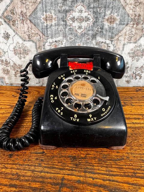 Black Bell System Rotary Dial Telephone