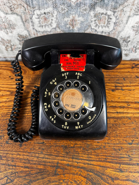 Black Bell System Rotary Dial Telephone