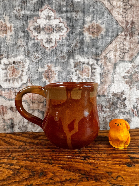 Handmade Glazed Ceramic Mug with Earthy Tones