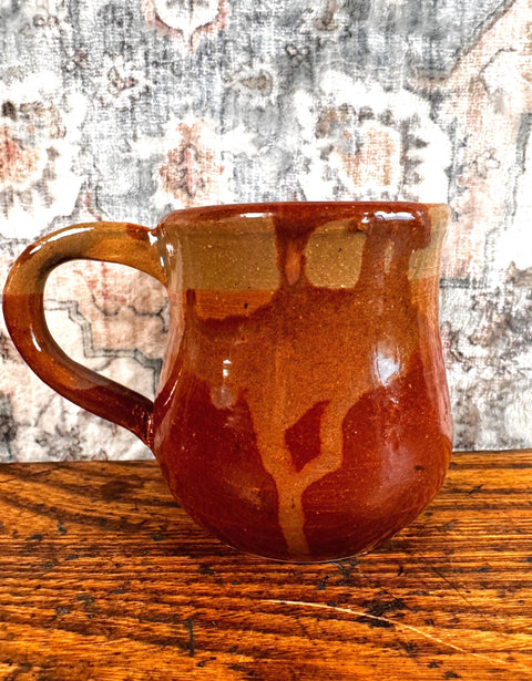 Handmade Glazed Ceramic Mug with Earthy Tones