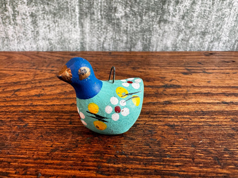 Lot of 4 Hand Painted Mexican Clay Bird and Animal Figurines