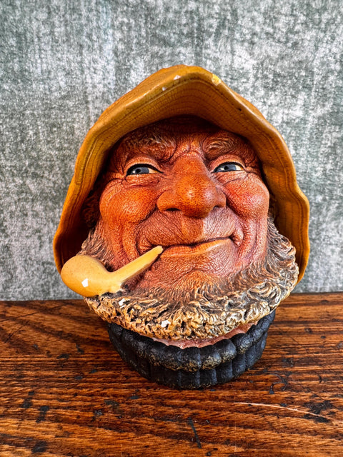 Fisherman Wall Hanging Plaque with Pipe - Nautical Decor