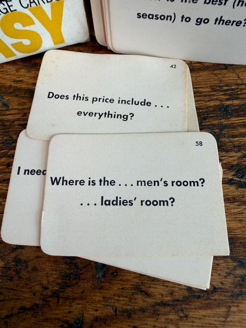 Speak Easy Pocket Language Cards - Vintage Travel Language Learning Set