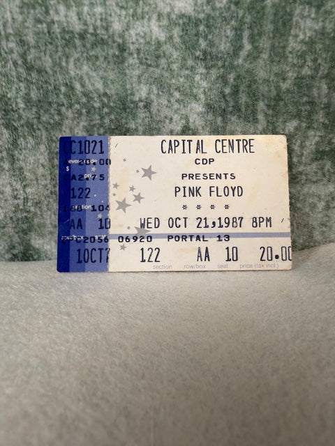 Pink Floyd Concert Ticket Capital Centre 1987