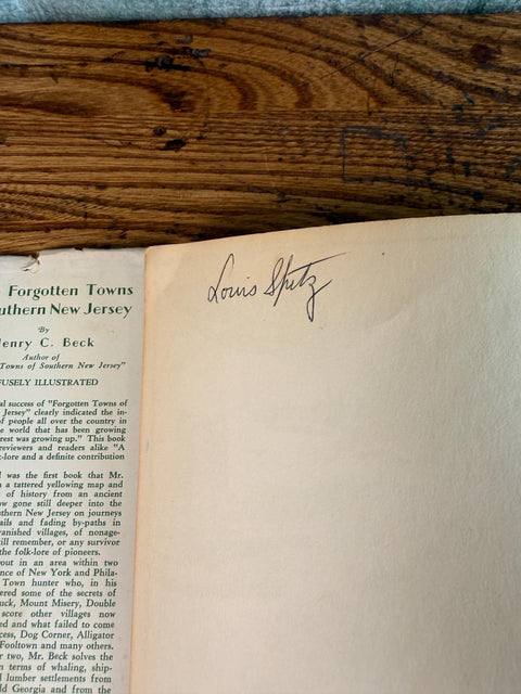 More Forgotten Towns of Southern New Jersey by Henry C. Beck | 1937 Hardback