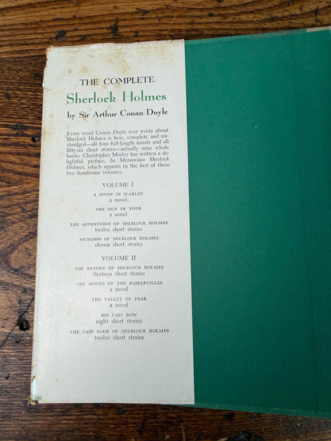 The Complete Sherlock Holmes Vols 1 & 2 by Sir Arthur Conan Doyle | 1953 Hardback