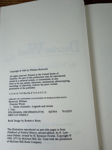 Duncton Wood by William Horwood | 1980 Hardback First Edition