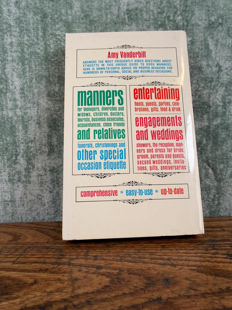 Amy Vanderbilt’s Everyday Etiquette by Amy Vanderbilt | 1970 Paperback, Drawings by Andy Warhol