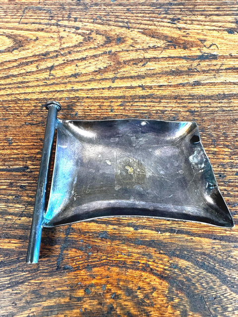Small Metal Flag Shaped Dish