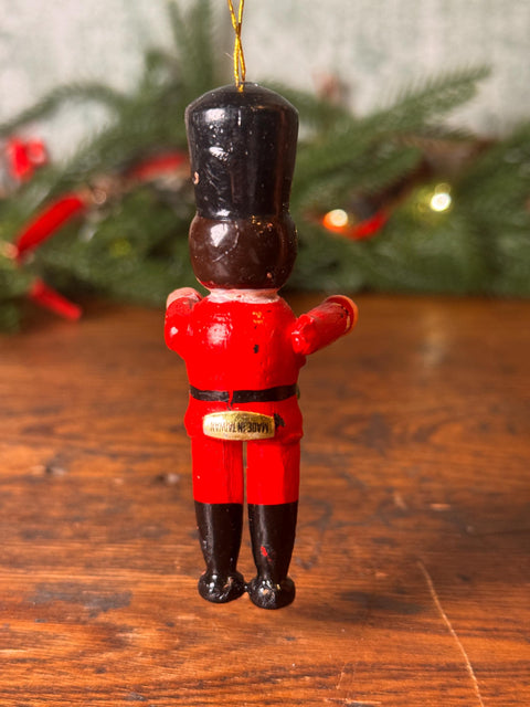 Wooden Toy Soldier Christmas Ornament with Drum
