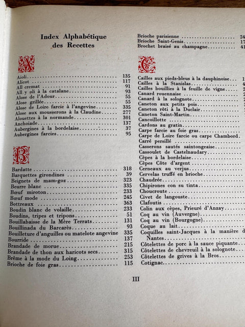 Recettes Des Provinces De France by Curnonsky | 1959 Hardback Cookbook