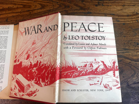War and Peace by Leo Tolstoy | 1942 Hardcover, Inner Sanctum Edition