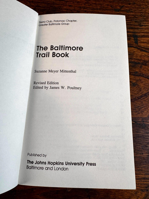 The Baltimore Trail Book by Suzanne Meyer Mittenthal | 1983 Paperback Hiking Guide