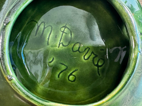 Green Ceramic Leaf-Shaped Candle Holder