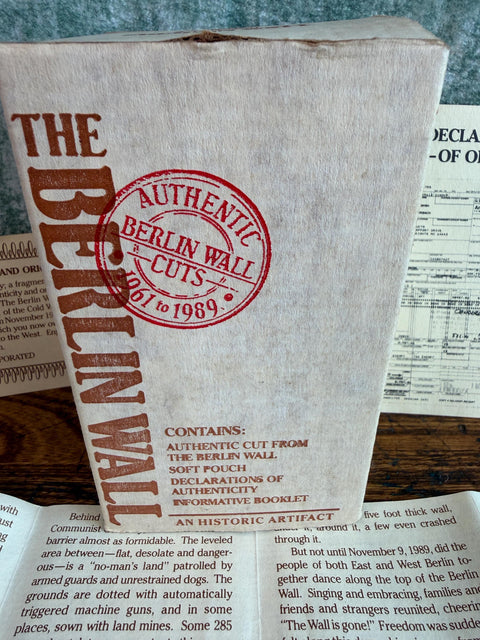 Authentic Berlin Wall Fragments with Certificate of Origin and History