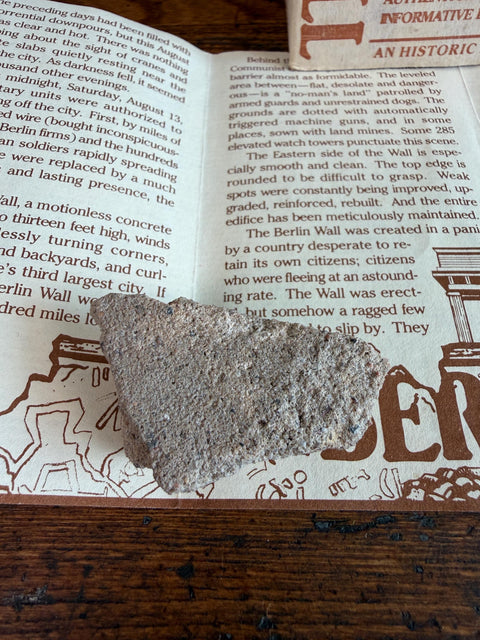 Authentic Berlin Wall Fragments with Certificate of Origin and History