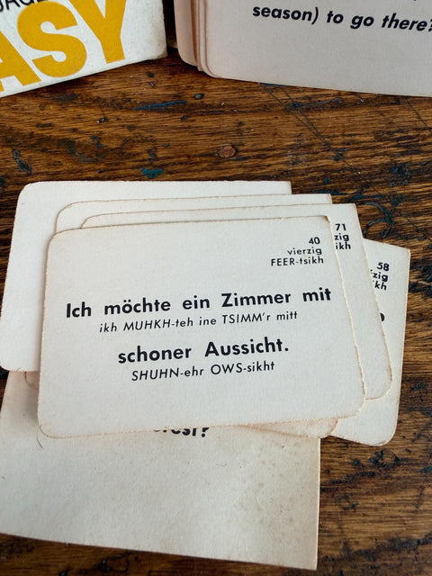 Speak Easy Pocket Language Cards - Vintage Travel Language Learning Set