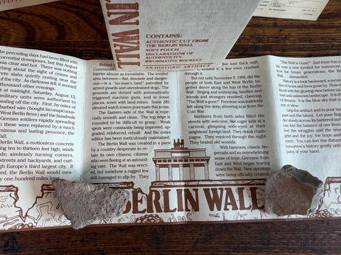 Authentic Berlin Wall Fragments with Certificate of Origin and History
