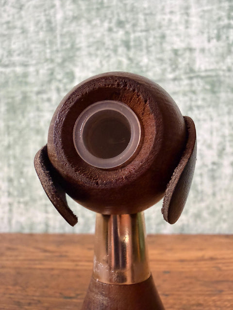Vintage Walnut Dog Stacking Salt & Pepper Shakers