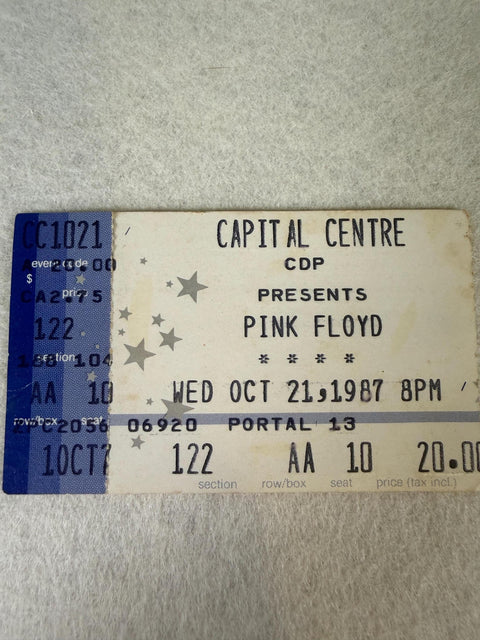 Pink Floyd Concert Ticket Capital Centre 1987