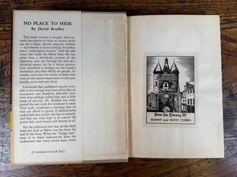 No Place to Hide by David Bradley | 1948 Hardback