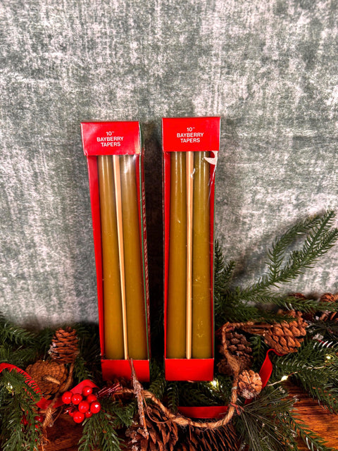 10" Bayberry Scented Taper Candles | 2 packs of 2 candles