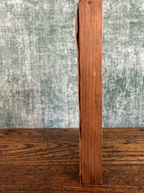 Wooden Display Shelf with Hand-Embroidered Floral Panels