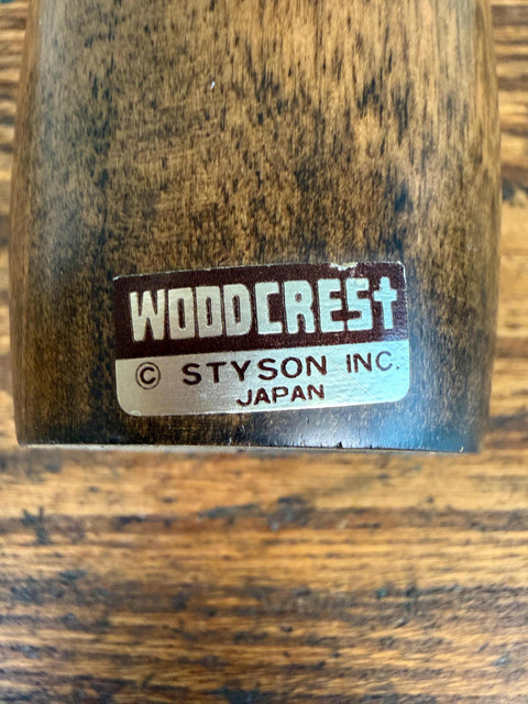Woodcrest Stysom Inc. Japan Wooden Salt and Pepper Shakers with Grinder