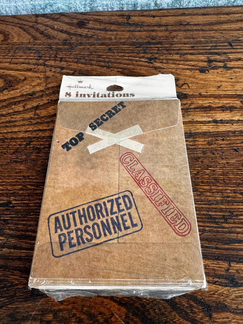 Hallmark Top Secret Authorized Personnel Party Invitations