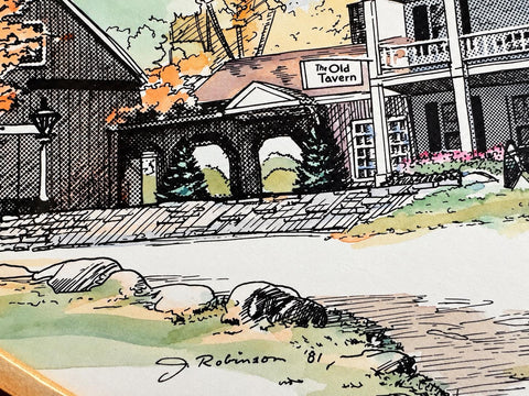 Stagecoach Inn Vermont - 1981 J. Robinson Signed & Numbered Limited Edition Print