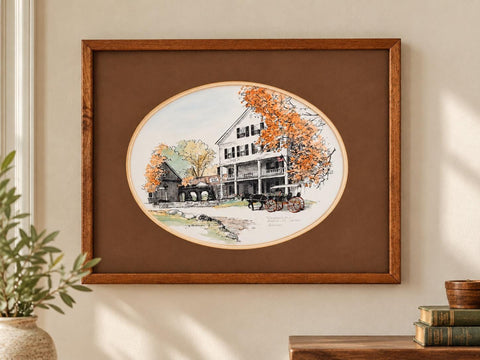 Stagecoach Inn Vermont - 1981 J. Robinson Signed & Numbered Limited Edition Print