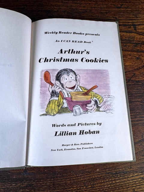 Arthur's Christmas Cookies by Lillian Hoban | 1972 Hardcover Picture Book