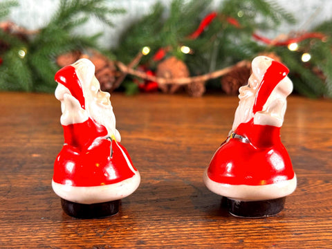 Vintage Ceramic Santa Claus Salt and Pepper Shakers from Japan