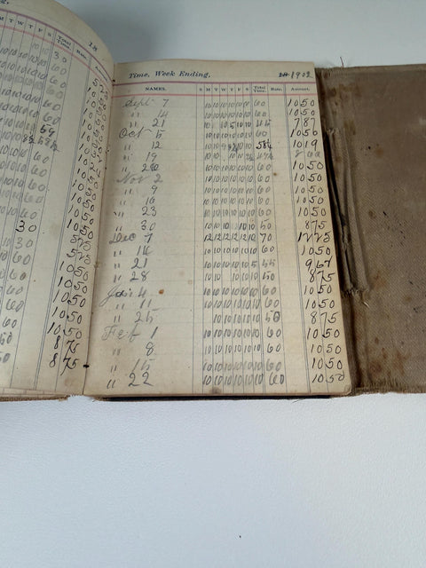 Weekly Time Book 1878