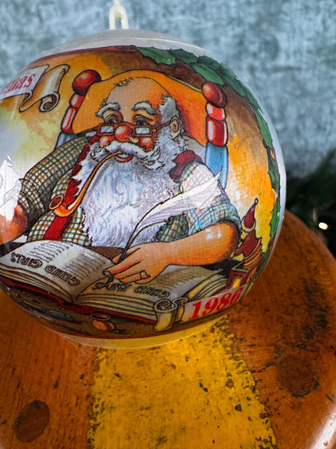 1986 Merry Christmas Santa Claus Christmas Ornament