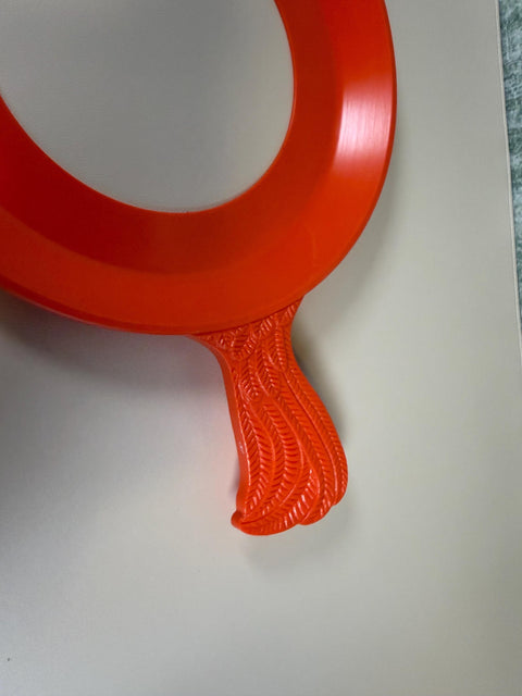 Vintage Red Chicken Picnic Plate Holders with Cup Holders