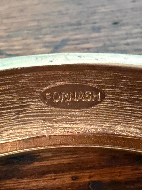 Fornash Turquoise Enamel Hinged Bangle Bracelet