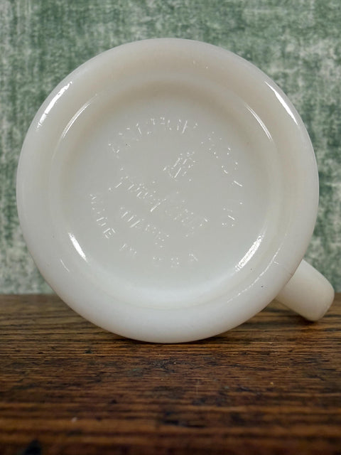 Pair of Vintage Batman Milk Glass Mugs by Anchor Hocking Fire-King & Westinghouse
