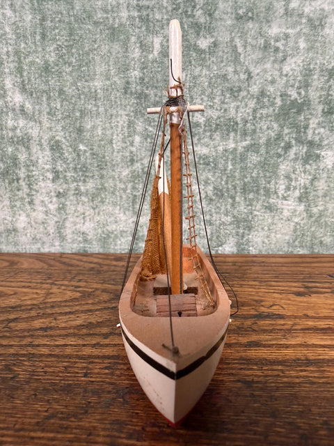 Handcrafted Wooden Model Sailboat Nautical Decor