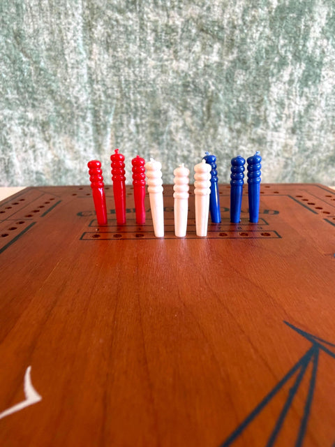 Wooden Cribbage Board with Sailing Ship Design