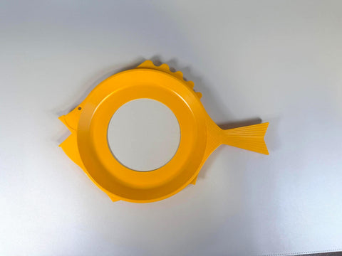 Vintage Yellow Fish Picnic Plate Holders