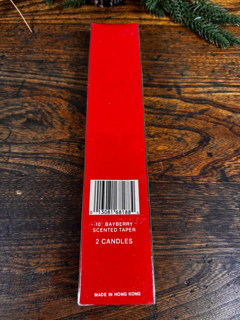 10" Bayberry Scented Taper Candles | 2 packs of 2 candles