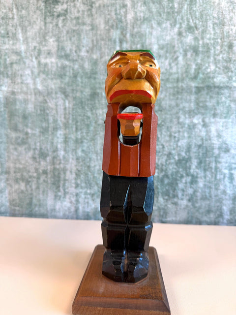 Vintage Hand Carved Folk Art Wooden Nutcracker